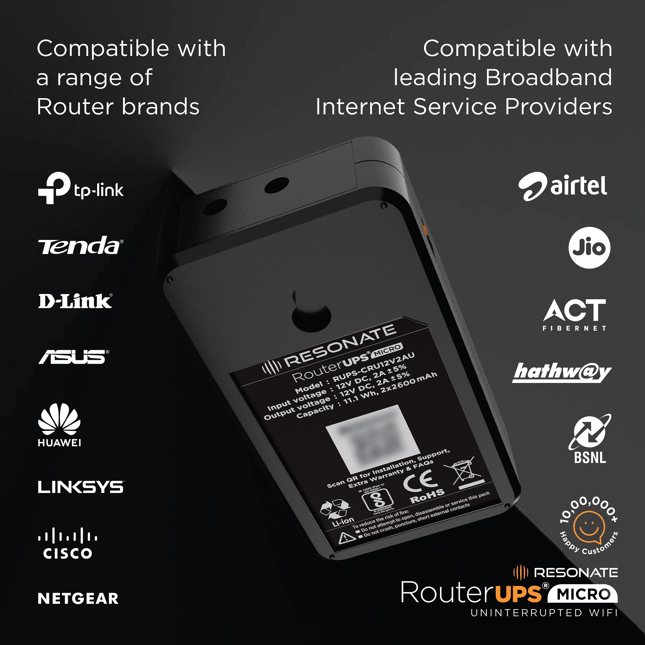 RouterUPS Micro: Uninterrupted Power for WiFi -6
