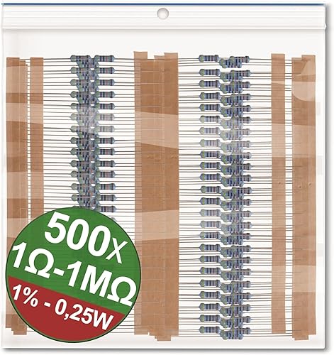Quadrios Resistencia de capa metálica 22P036, 1%, 0,25 W, 500 unidades