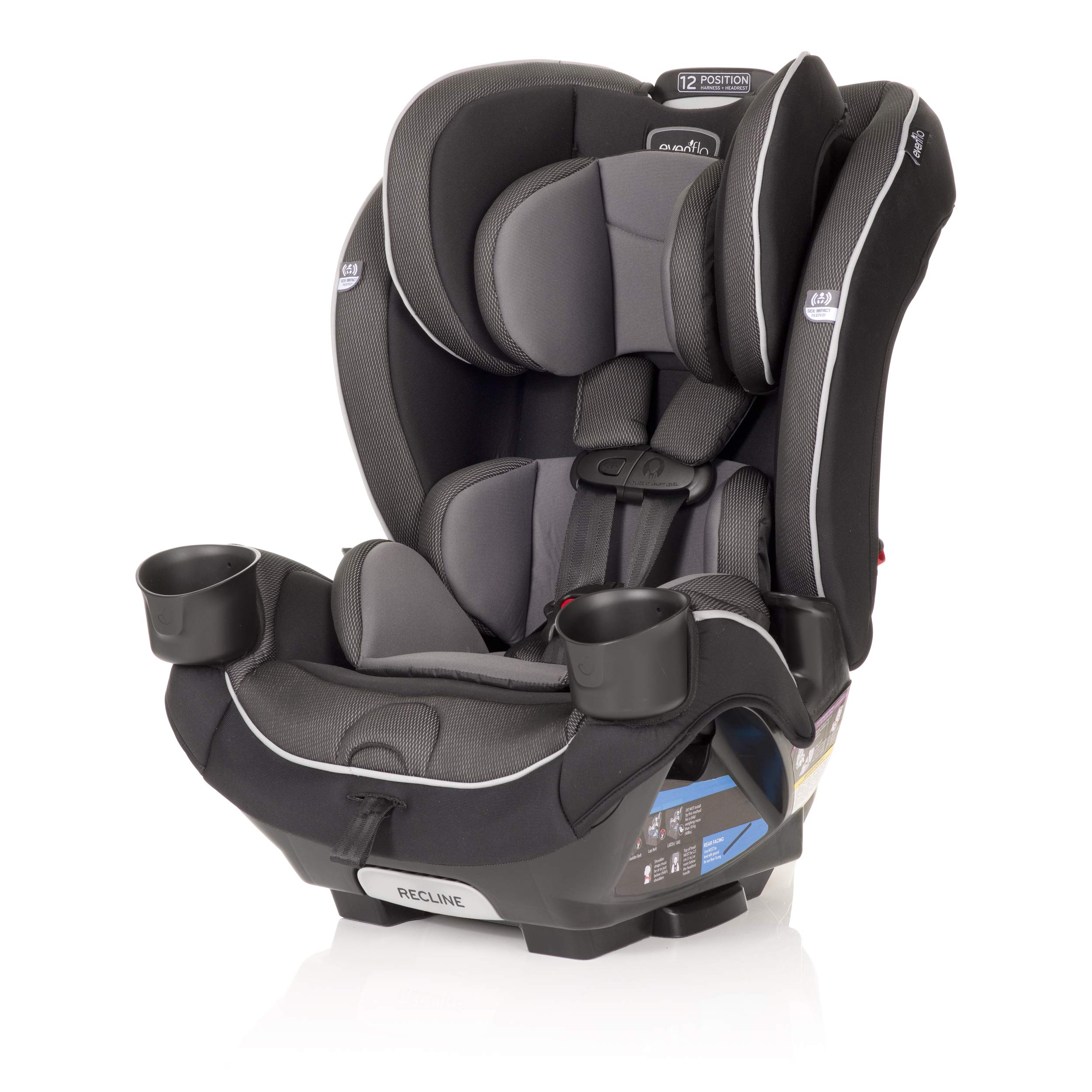 Amazon.com : Evenflo EveryKid 3-in-1 Convertible Car Seat (Livingston Gray) : Baby