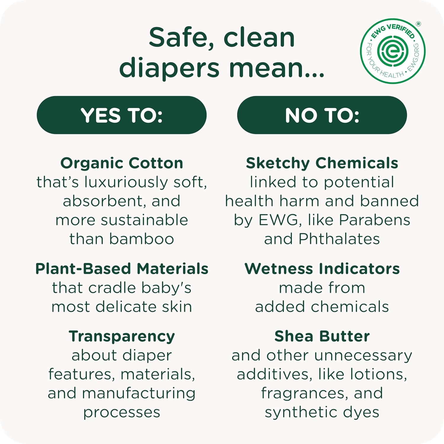 Our Diapers | The First EWG Verified & Microbiome-Friendly Diaper | 12-Hour Leak Protection | Made with Organic Cotton & Plant-Derived Materials | Totally Chlorine Free | Size 5 (27-35 lbs) 30 Count - Image 7