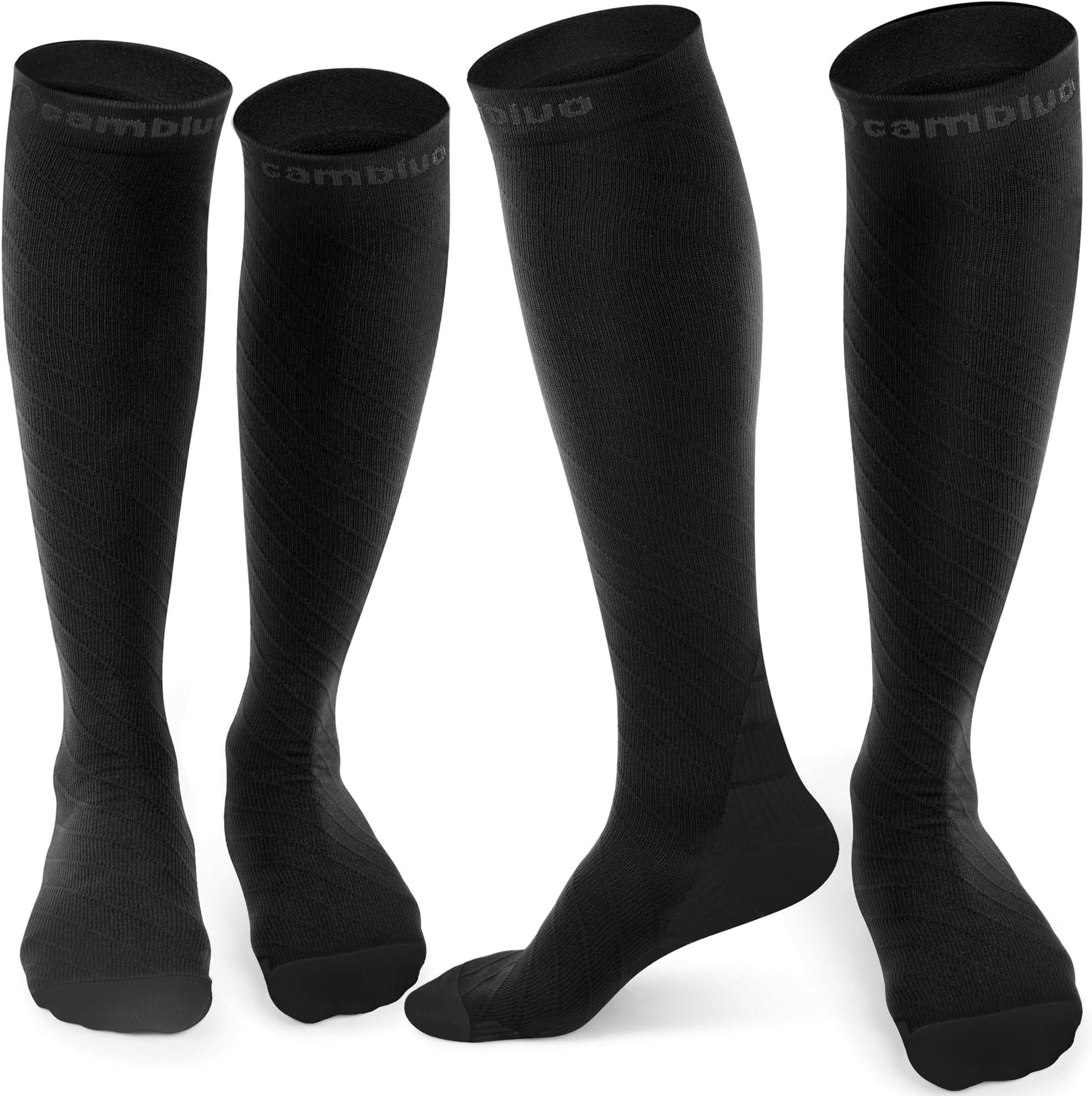 Compression Socks for Women & Men 2 Pairs, Flight Socks Compression Stockings Running Socks for Calf & Ankle Support, Sports, Flying, Maternity Pregnancy, Nurses, Travel