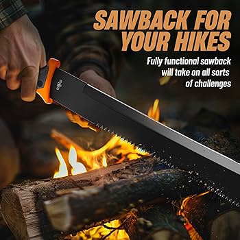 Amazon.com : Machete with Saw - 25” Heavy Duty Tool & Sheath