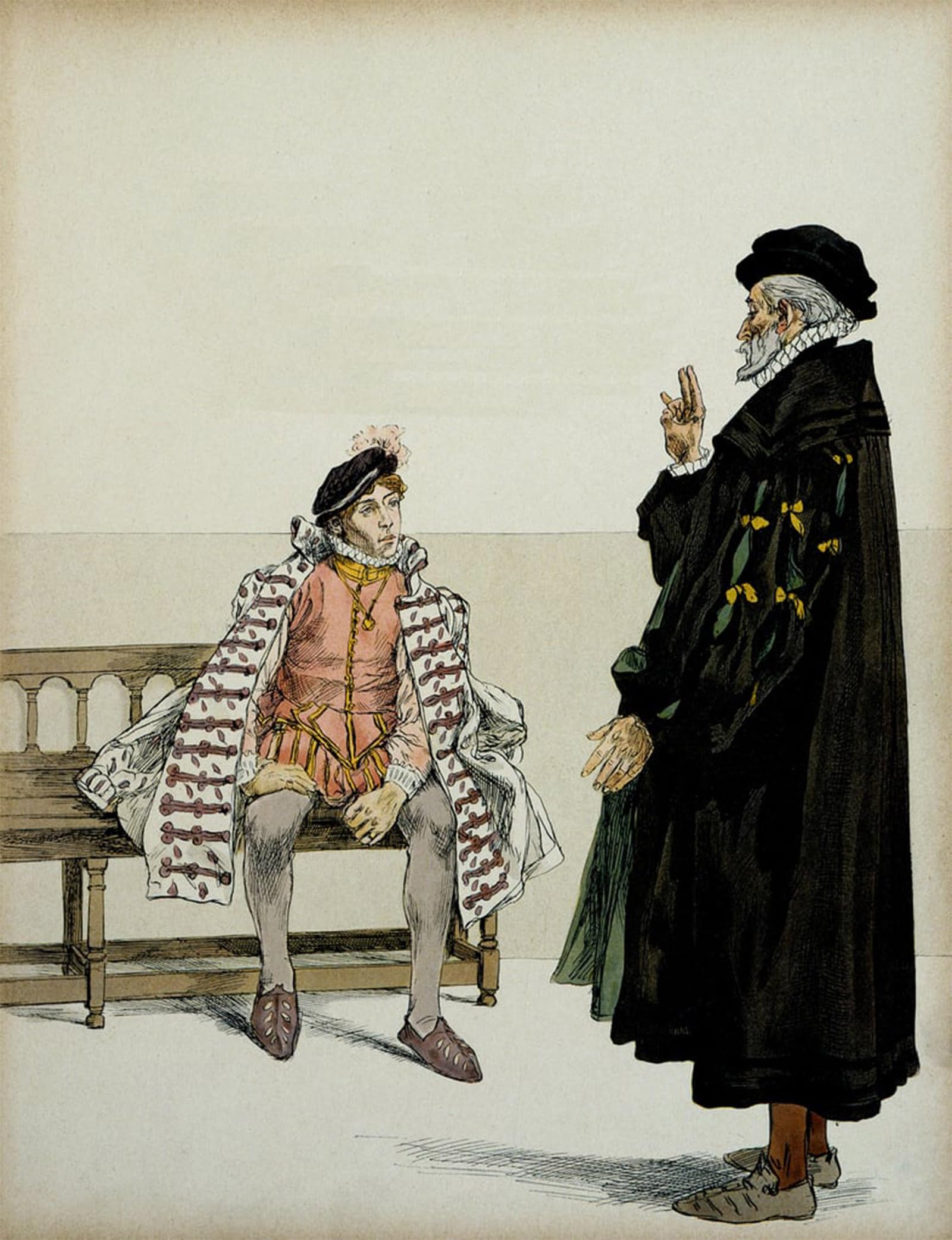 SERENDIPITP Aesthetic Poster Photo Wall Print Retro Picture Henri Iv Before His Professor La Gaucherie by Hermann Vogel Modern Wall Artwork for Home Decor 60x90cm