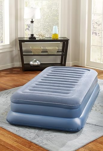 Simmons Beautyrest Sky Rise Pillow Top Colchón inflable de aire, cama de aire de perfil elevado con bomba externa, tamaño Queen