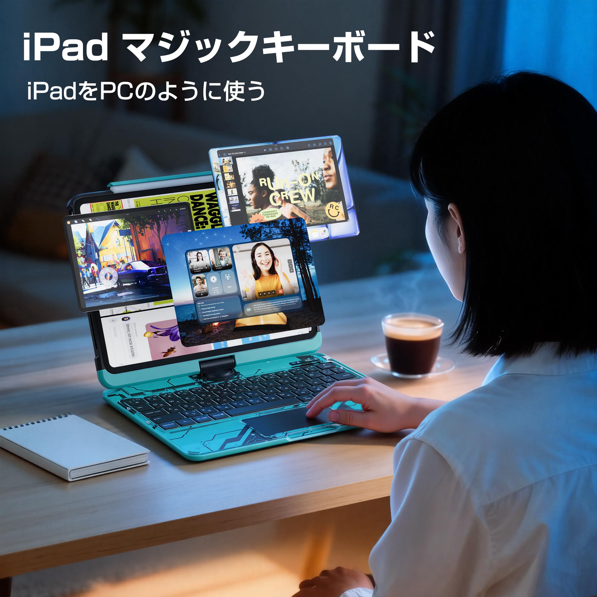 Amazon.co.jp: Sencela iPad用キーボード付きケース iPad Air 11インチ 