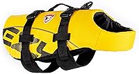 EzyDog DFD Dog Life Jacket Medium Yellow - 50% More Buoyancy, Reflective Trim, Grab Handle for Safe Swimming & Paddle Boarding