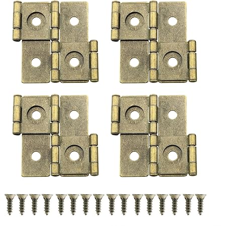 4-Pack 360 Degree Screen Hinges - 46x43mm Double Acting Folding Hinges With Screws