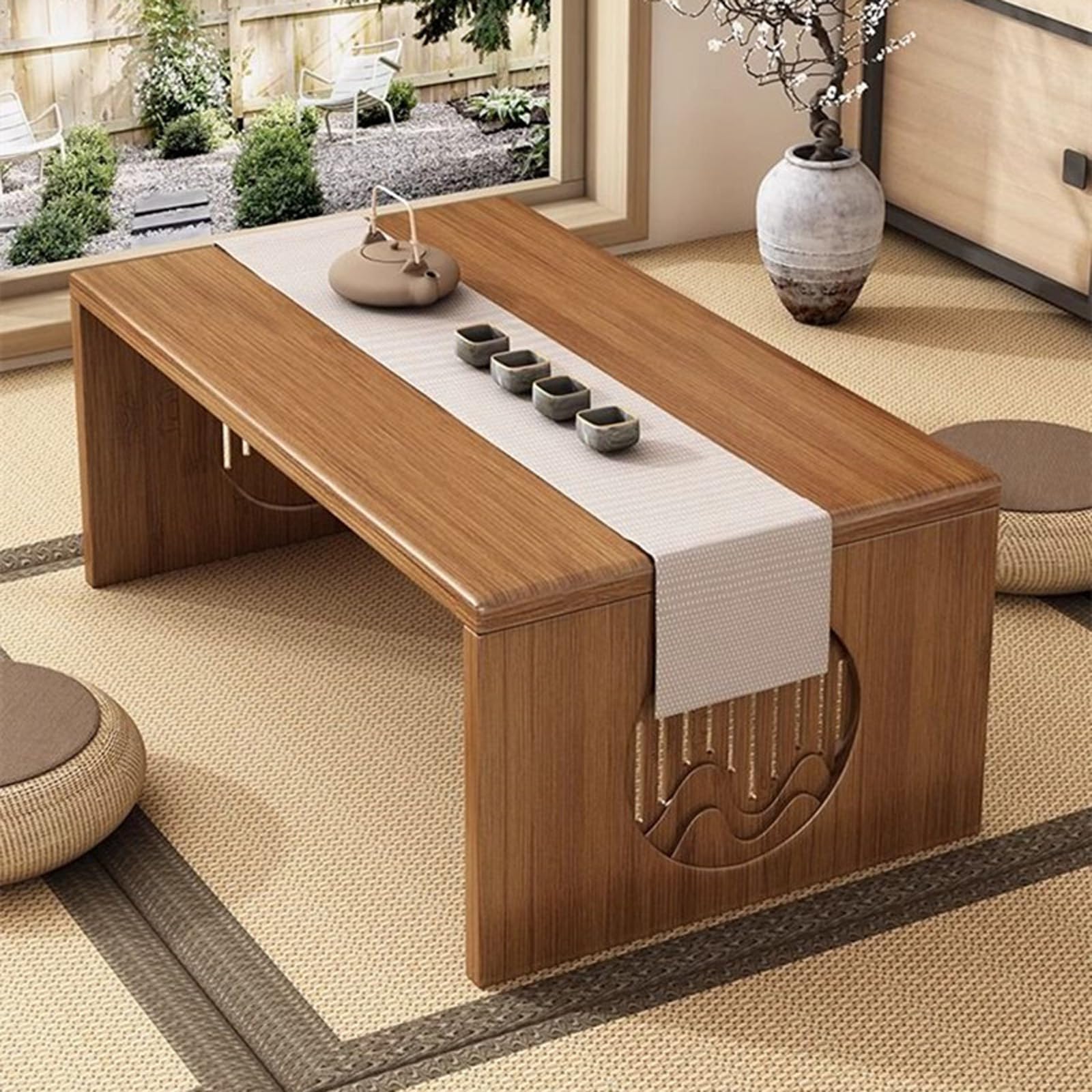 Table tatami en bois 100 cm pour créer un espace de détente zen chez soi