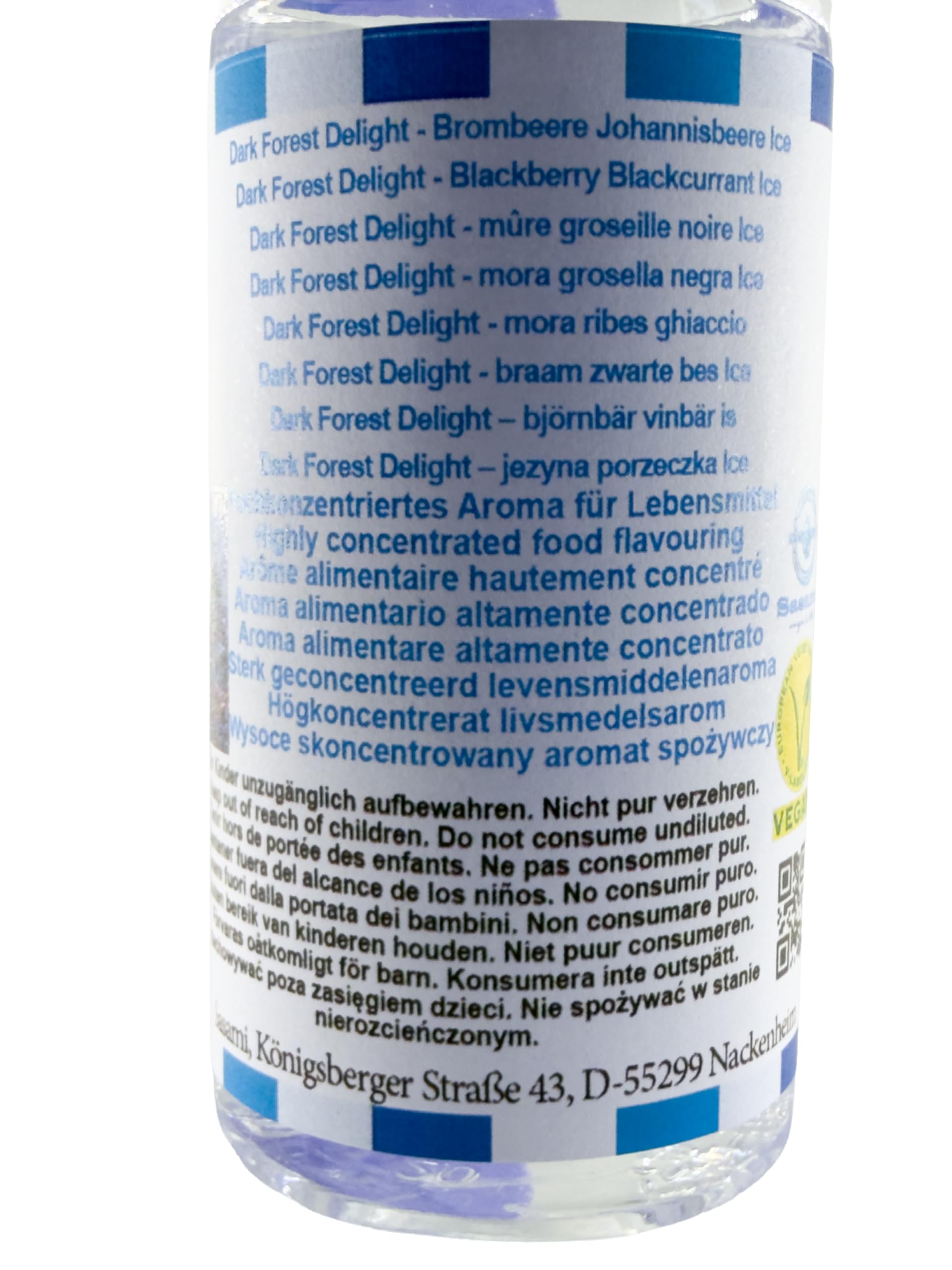 Dark Forest Delight - mora ribes ghiaccio aroma concentrato - vegano - Sasami - 100ml