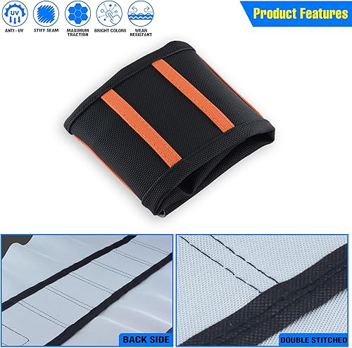 Miniatura 18 de Funda universal para asiento de motocicleta, agarre de goma antideslizante a rayas, costura suave para CRF WR WRF RMZ YZF SXF EXC EXC XC SX CR KLX