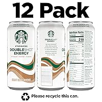 Vista 2 de Starbucks, Doubleshot Energy Drink, chocolate blanco, 15 onzas líquidas (paquete de 12)