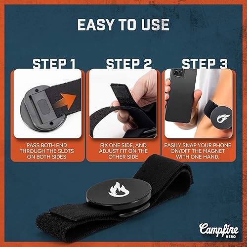 Miniatura 5 de Soporte magnético para teléfono, seguro, cómodo y fácil de usar con una sola mano para correr, entrenamientos y fitness diario, ajuste ajustable,