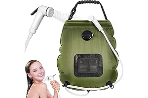Upgraded Solar Camping Shower: 5 Gal/20L Portable Shower for Camping Hiking and Traveling