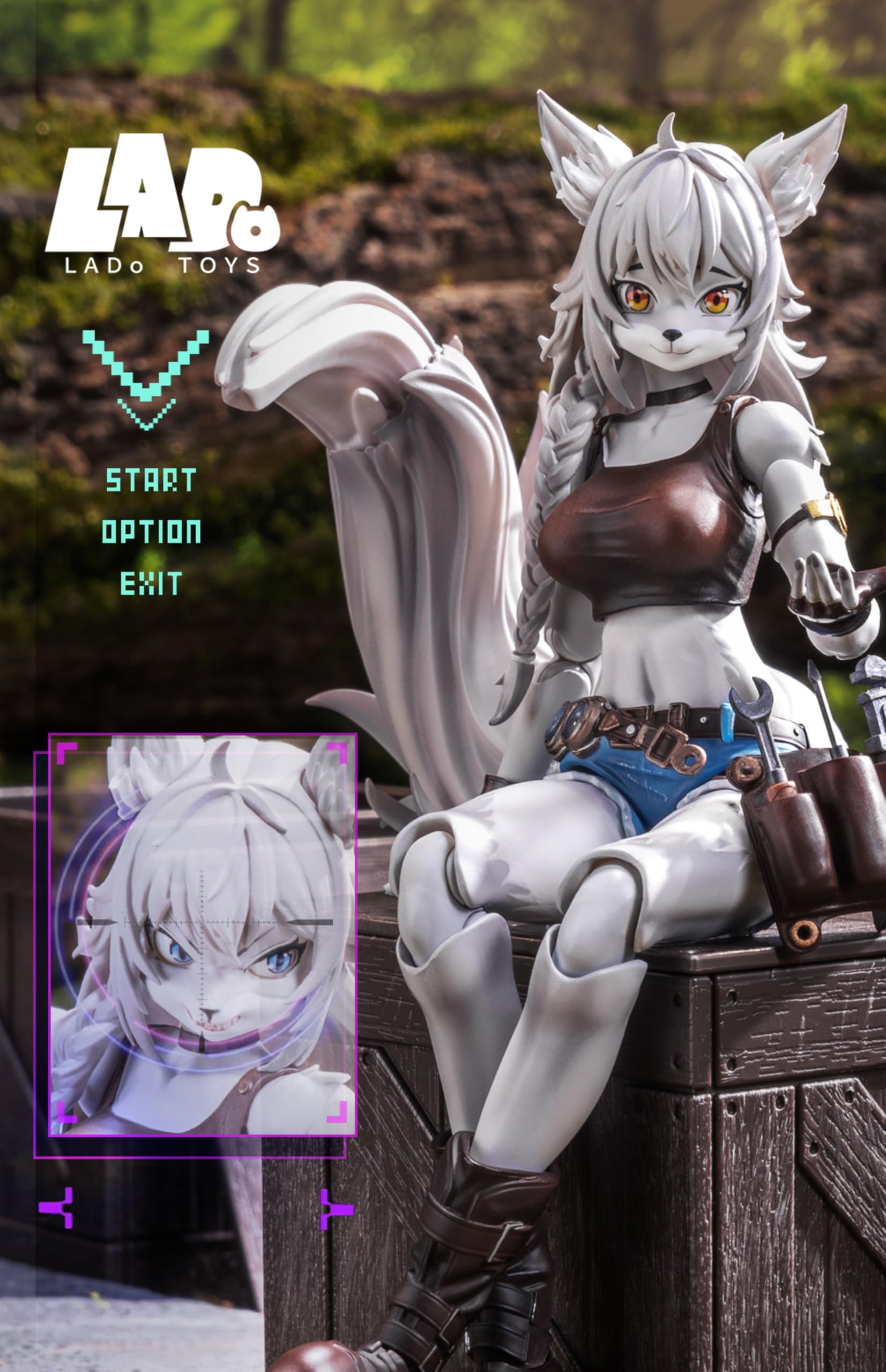 Liya ケモノ フィギュア セクシーなケモノ美少女の可動フィギュア「Liya 整備士Ver.」が