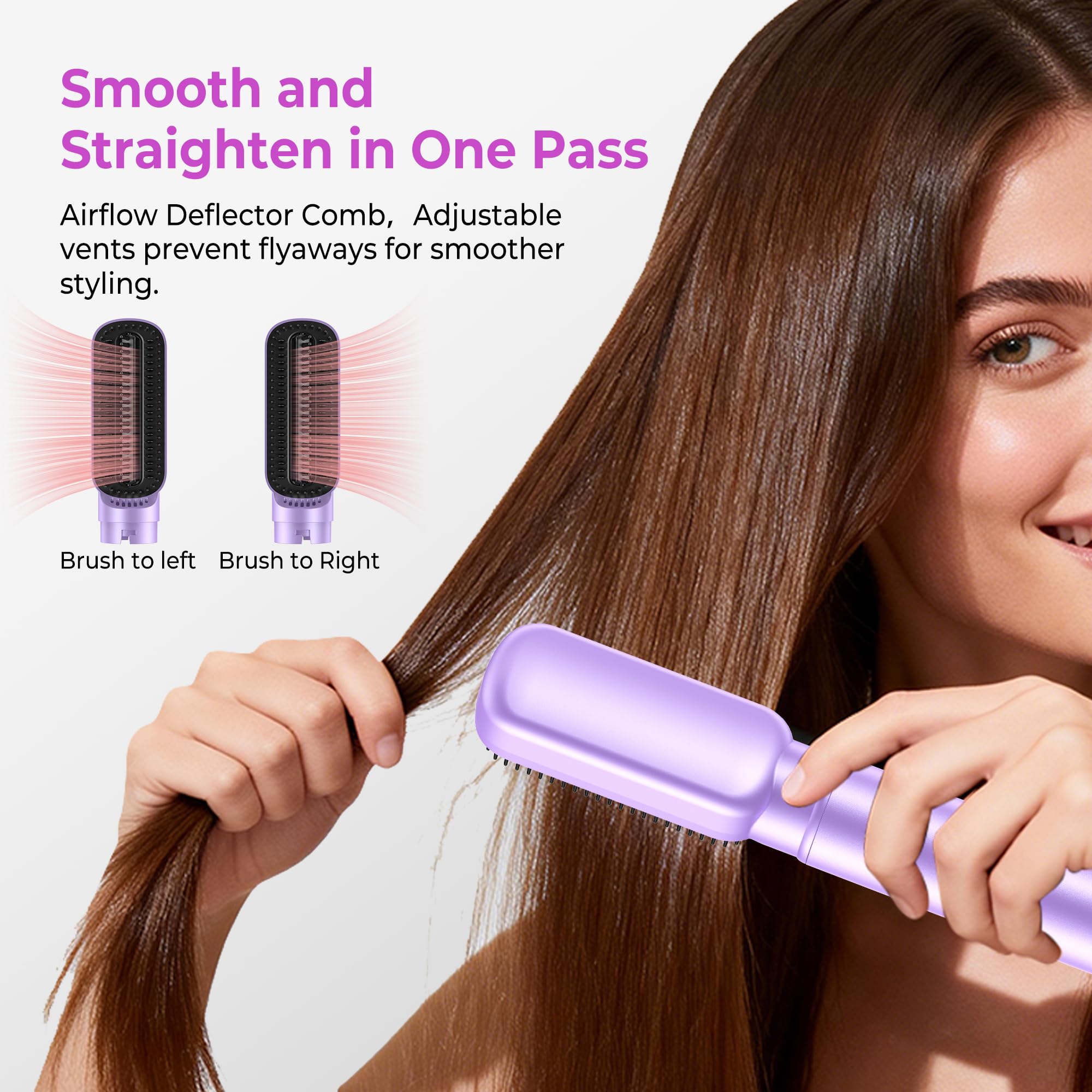 Neue Airstyler 5 in 1 Föhnbürste Set, Ionen Hairstyler mit 30mm Warmluft-Lockenstab | 1000W Haartrockner für Volumen, Trocknen, Glätten & Locken | 3 Temperaturstufen (50°C-105°C) für Alle Haartypen