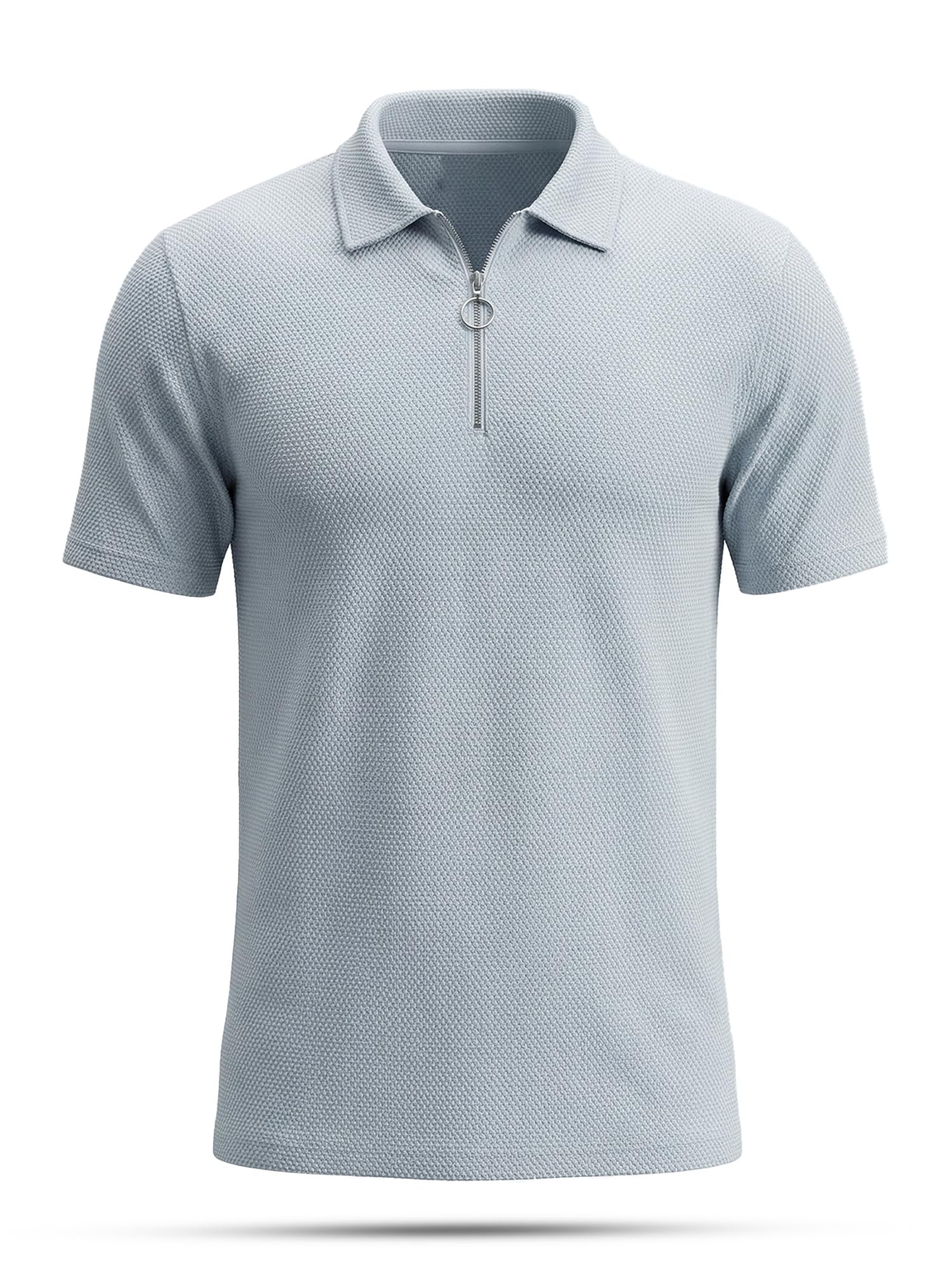 fanideaz Mens Jacquard Tshirt Regular Fit Premium Collar t Shirts for Mens with Classic Style Polo Tshirts Shirts for Men Casual wear and Modern Zipper t Shirts for Men-picture-22