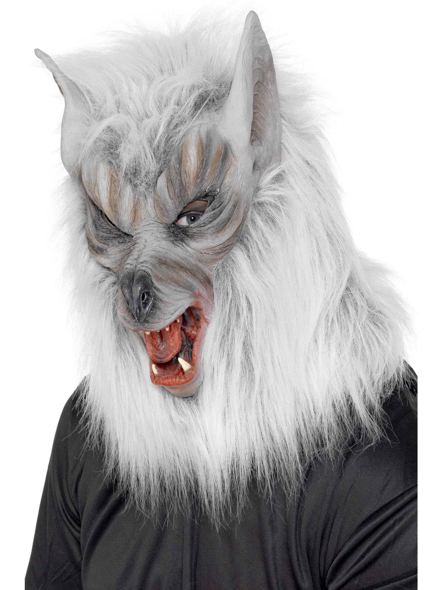 Smiffys 25564 Wolfsmaske für Erwachsene, Unisex, Grau, látex, Einheitsgröße, 25564 (EE. UU.)