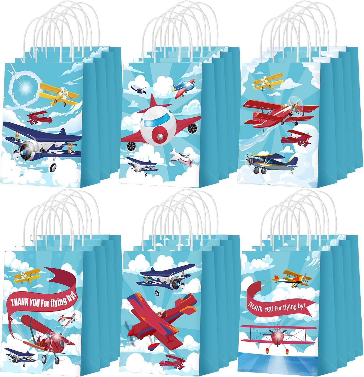 Outus 24 Pcs Airplane Goodie Bags Airplane Party Favors