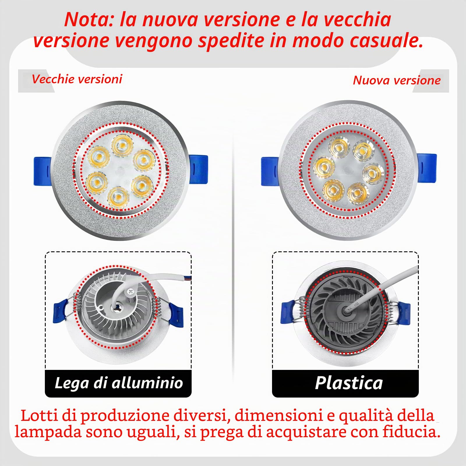 LARS360 Set di 20 faretti LED da soffitto da 3 W, in alluminio, per bagno, cucina, soggiorno e camera, bianco freddo