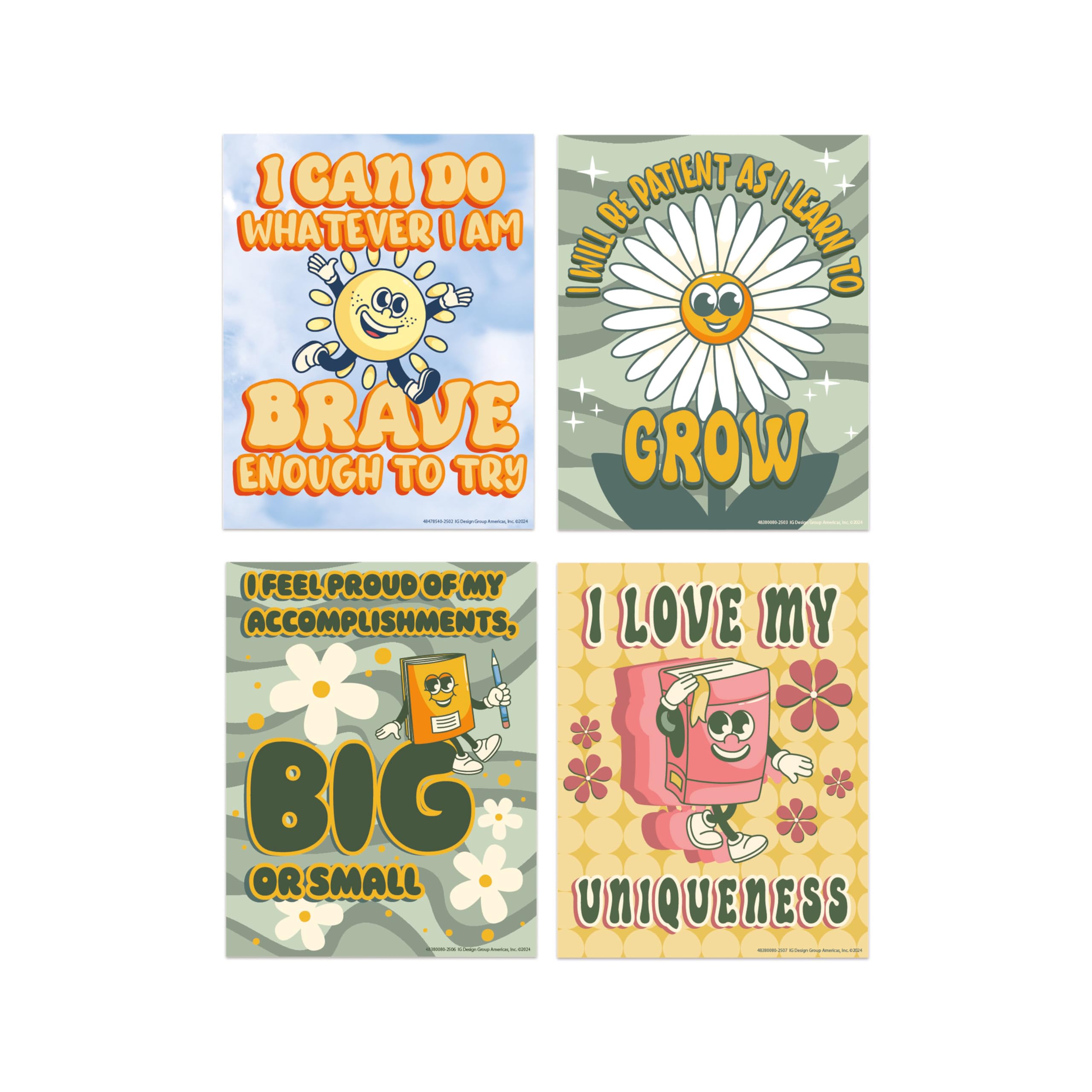Eureka 838008 S'Cool Era Mini-Poster-Set für Lehrer, 27,9 x 35,6 cm, mehrfarbig, 8 Stück