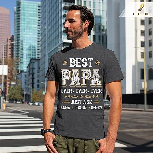 Miniatura 4 de FLOCHIL Camisas personalizadas para papá, camisas de papá para hombres, mejor camisa para papá, camisas para papá, regalos personalizados para papá,