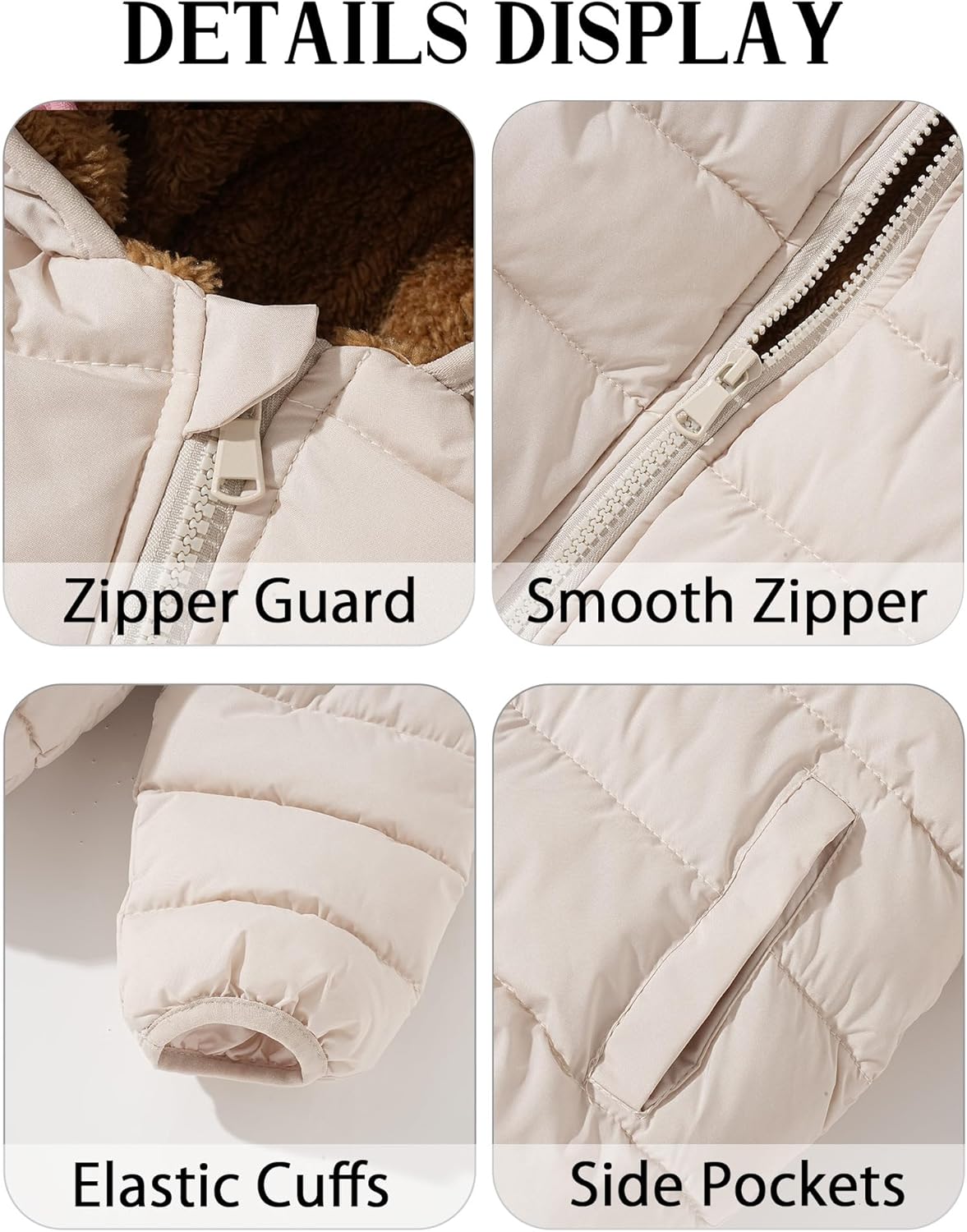 SEAUR Toddler Jacket Winter Snow Baby Down Coat Puffer Lightweight Girls Clothes Warm Outerwear Boys 1-8 Years