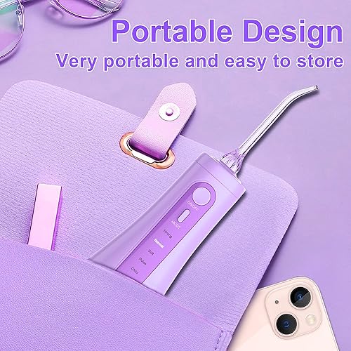 Miniatura 7 de Flossers de agua para dientes, púas dentales de agua inalámbricas para limpieza de dientes, irrigador bucal portátil para dientes, recargable por