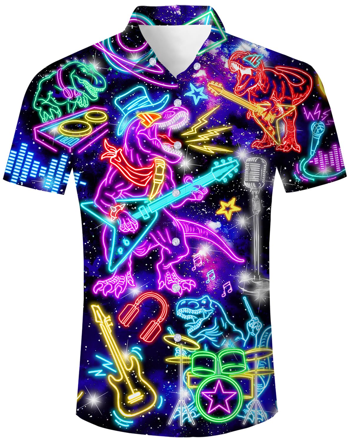 TUONROAD Hawaiihemd Herren 3D Funky Shirt Hemd Herren Kurzarm Button Down Freizeithemden Hawaii Hemd Männer M-XXL