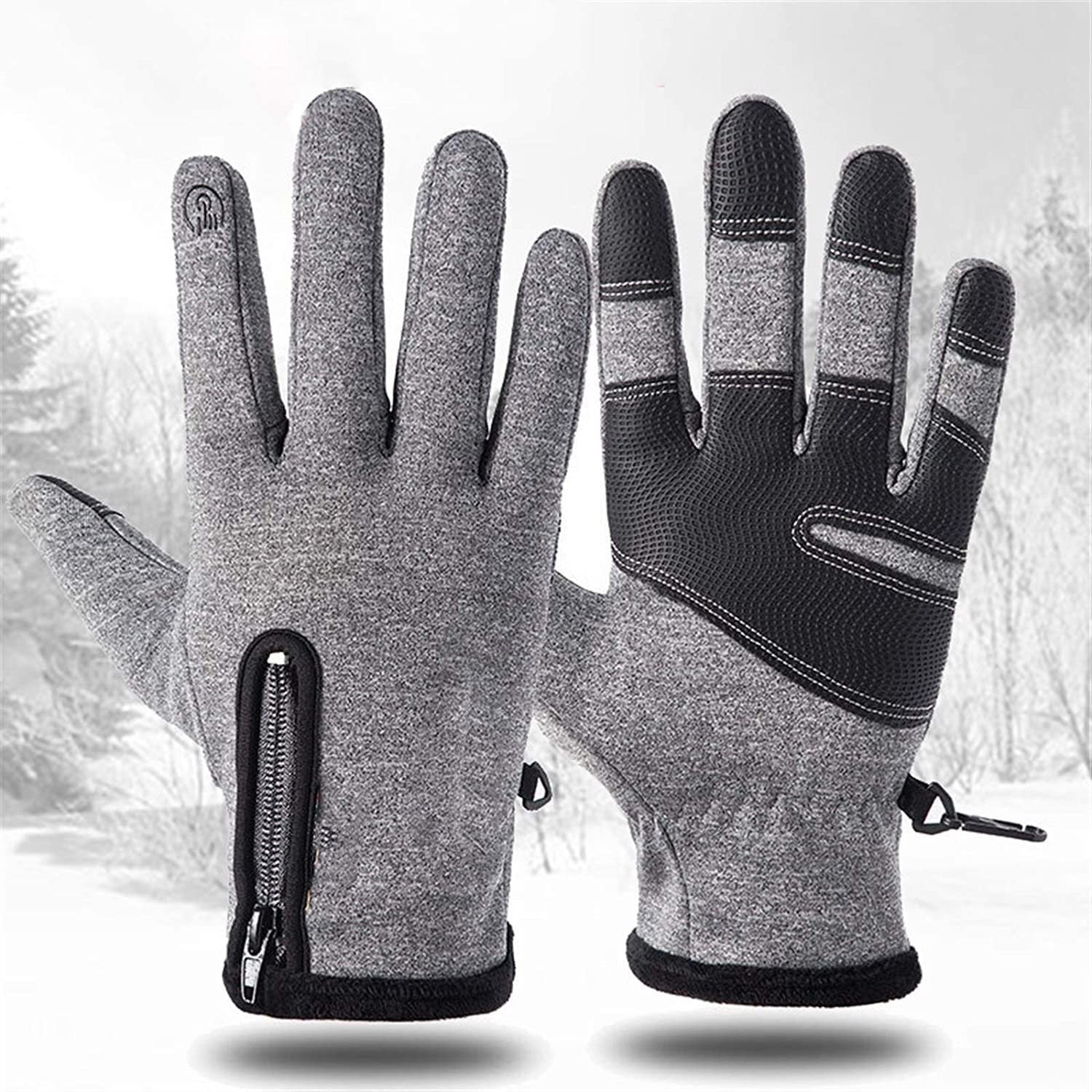 Guantes, Guantes de invierno, Guantes de ciclismo cálidos de invierno, Guantes de pesca de dedo completo, Guantes de hombre de pesca de pantalla táctil cálidos de invierno, Guantes antideslizantes a p
