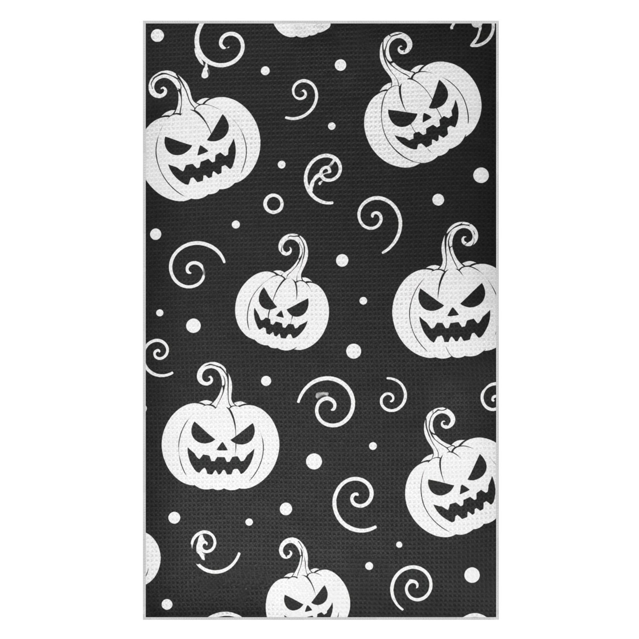 Kutsu Pumpkins Waffle Weave Kitchen Towels Absorbent Quick Drying Dish Towels for Kitchen, Decorative Tea Towel, 18x30 in