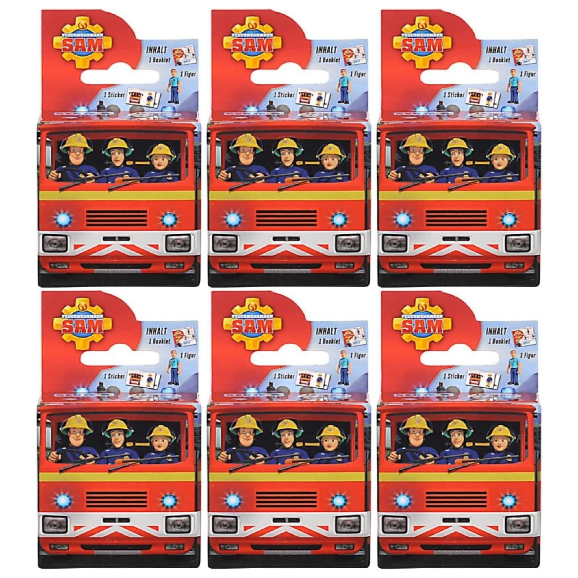 Simba Fireman Sam Figure Blind Box and Diecast Vehicle Sets - (Set of 6 Blind Box Figures)