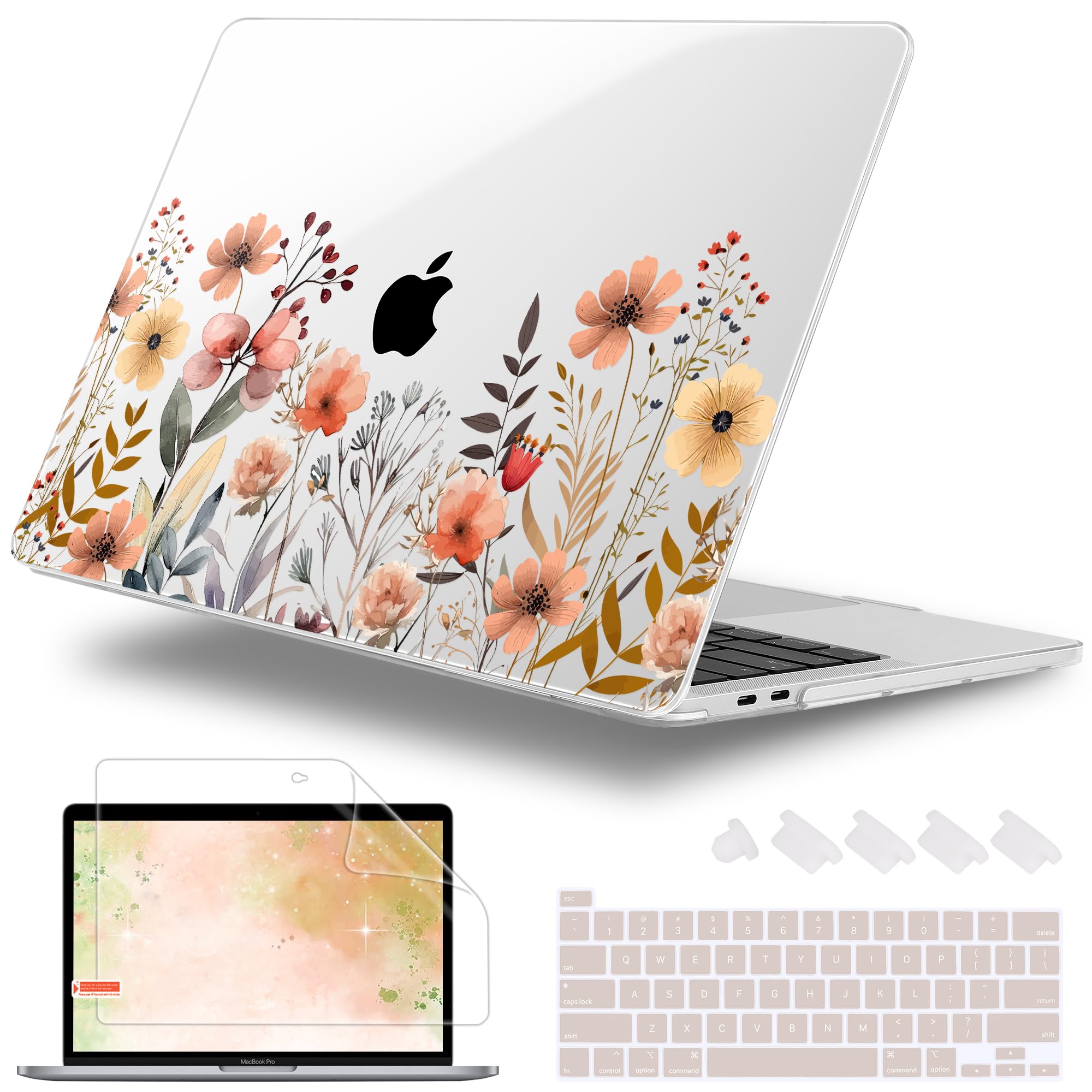 Lepeoac Case for MacBook Pro 13 inch with/Without Touch Bar (2016-2022, M2 A2338 M1 A2289 A2251 A2159 A1989 A1706 A1708), Hard Shell + Keyboard Cover