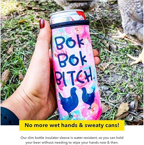 Miniatura 5 de Lit Handlers - Soporte delgado para latas, funda de lata de 12 onzas de alto para bebidas delgadas, material de neopreno, enfriador y cubierta de