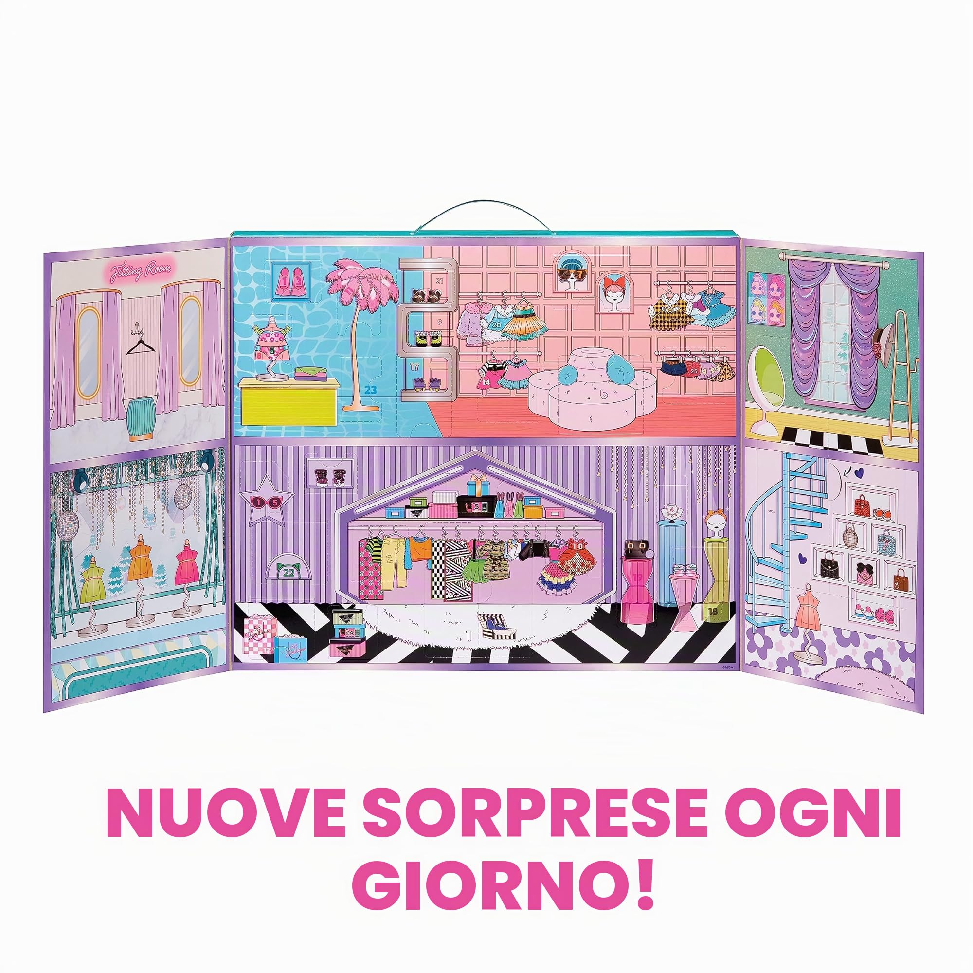 L.O.L. Surprise! Calendario dell'Avvento 2023 con Bambola in Edizione Limitata e 24 Sorprese - MAKEOVER BABE 2.0 - Abbina Abiti, Scarpe e Accessori - Idea Regalo. Età 4+ Anni