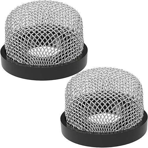Saillong Colador de malla de acero inoxidable de  pulgadas -14, filtro de malla inoxidable compatible con bomba Livewell, filtro de rosca MA-023