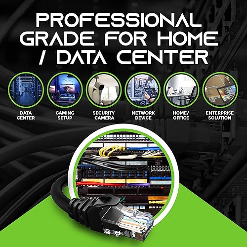 Miniatura 3 de GearIT Cable Cat6 de 1.5 pies y 18 pulgadas, cable Ethernet Cat6, cable Ethernet Cat 6, cable de conexión Cat6, cable de conexión Cat 6, cable de