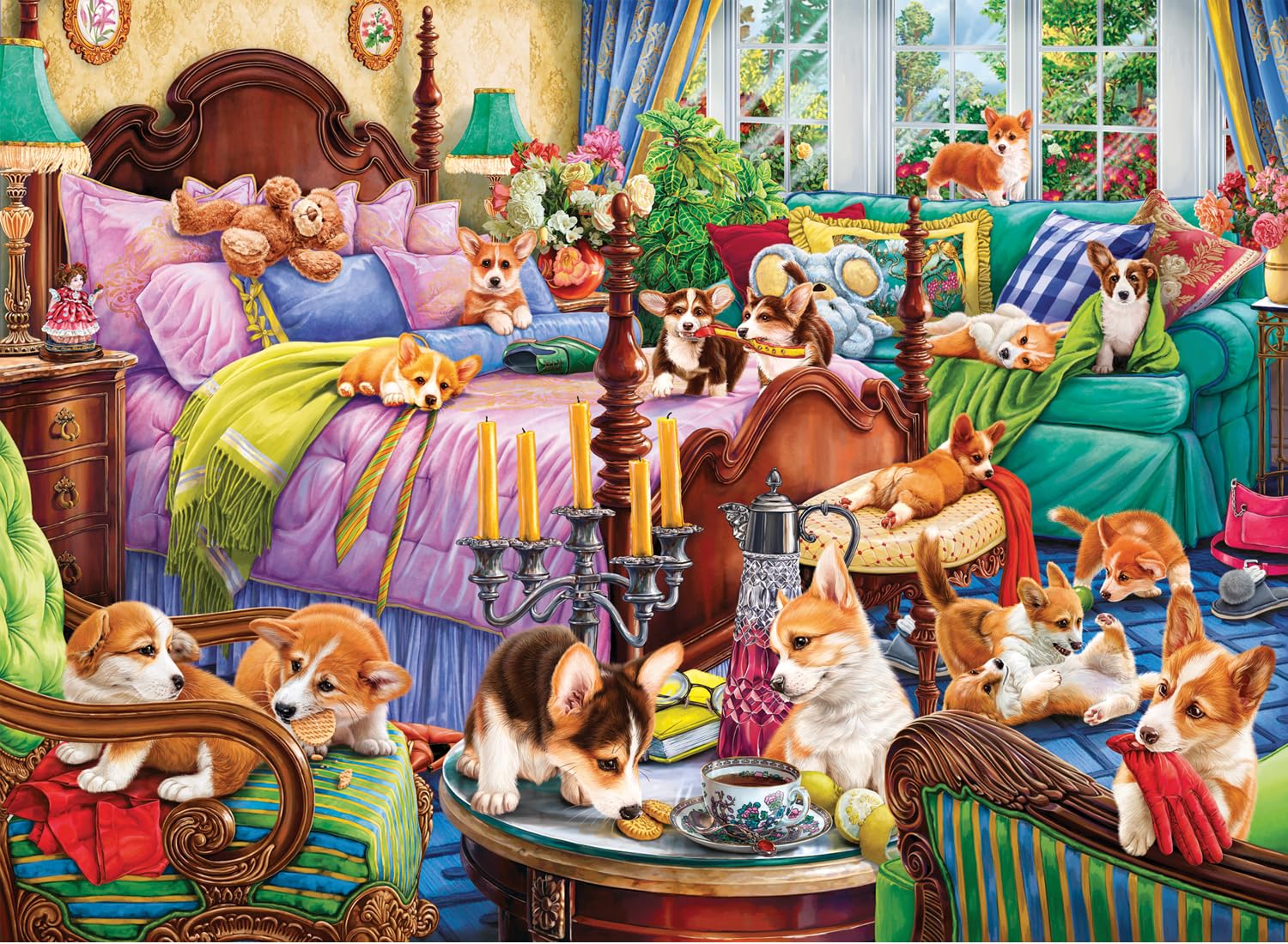 Anatolian Puzzle - Doggies in The Bedroom, 1000 Piece Jigsaw Puzzle, #1143