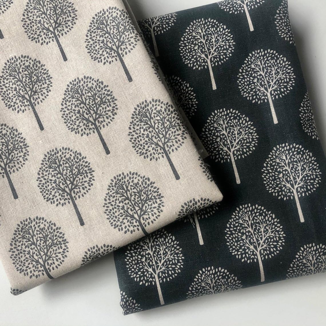 Grey Mulberry Tree Cotton Linen Fabric Natural Light Grey Hessian Jute Material Home Decor Curtain Upholstery- 150cm Wide Canvas (1 Metre) - Image 4