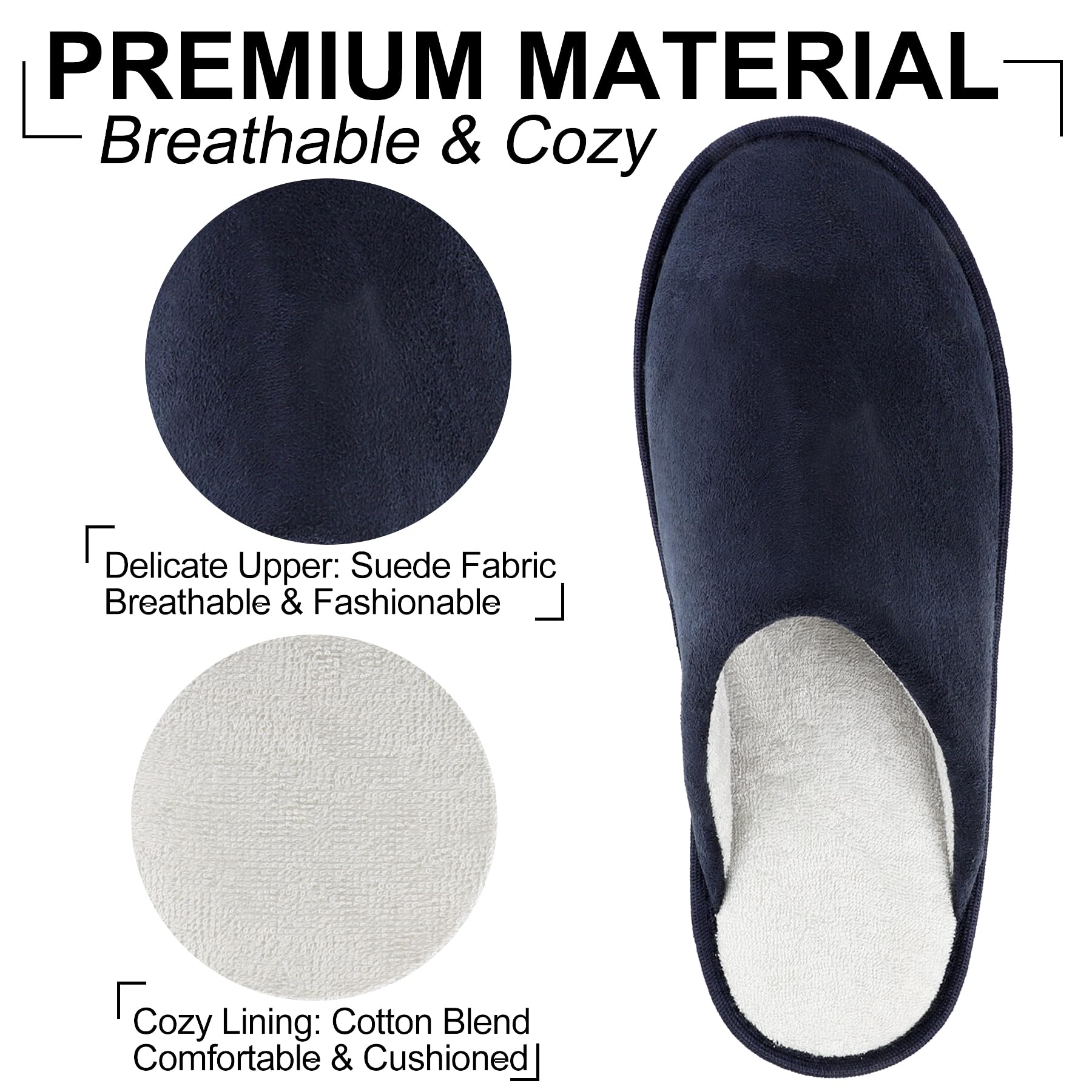 riemot Pantofole Uomo Ciabatte Invernali Inverno Casa Morbida Autunno Inverno Memoria Schiuma Pavimento Indoor Outdoor 38-47 EU