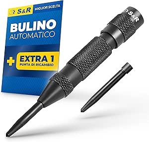 Punzone Centrale Automatico 2 Pezzi - Strumento A Molla Per Foratura Su Metallo E Legno - Foto 8