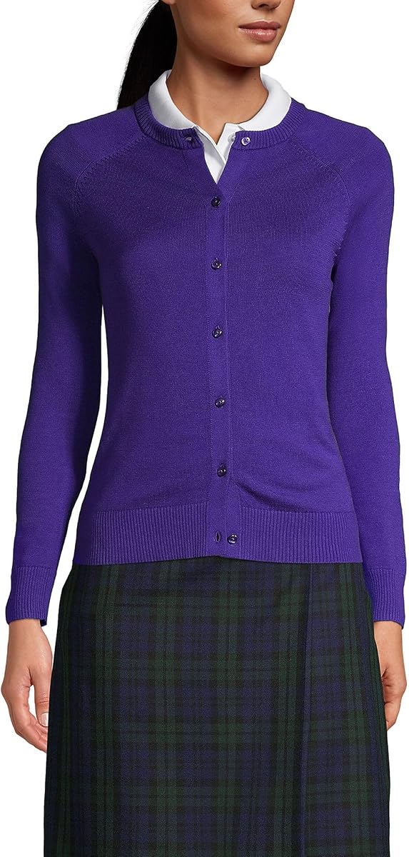Uniforme escolar Suéter tipo cárdigan modal de algodón para mujeres jóvenes