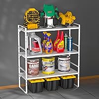 Vista 8 de ARCCI Expandable Kitchen Cabinet Shelf Organizers 2 Pack, Stackable Metal Pantry Storage Shelves Rack, Adjustable Counter Shelf for Cabinets, Negro