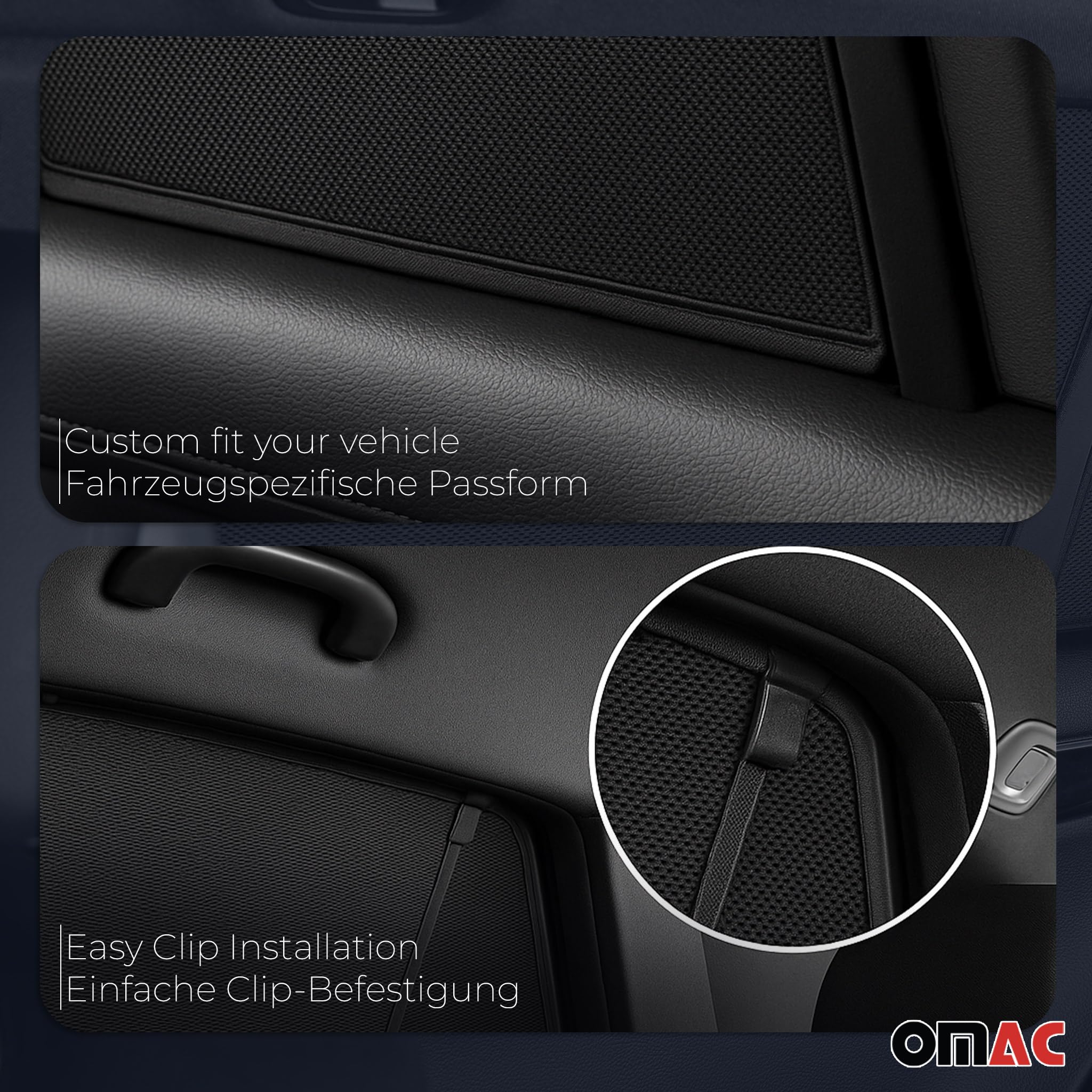 OMAC Tendine Parasole Blenden compatibile con Ford Focus 5tür Kasten 2018-2025 hintere Porte 2tlg