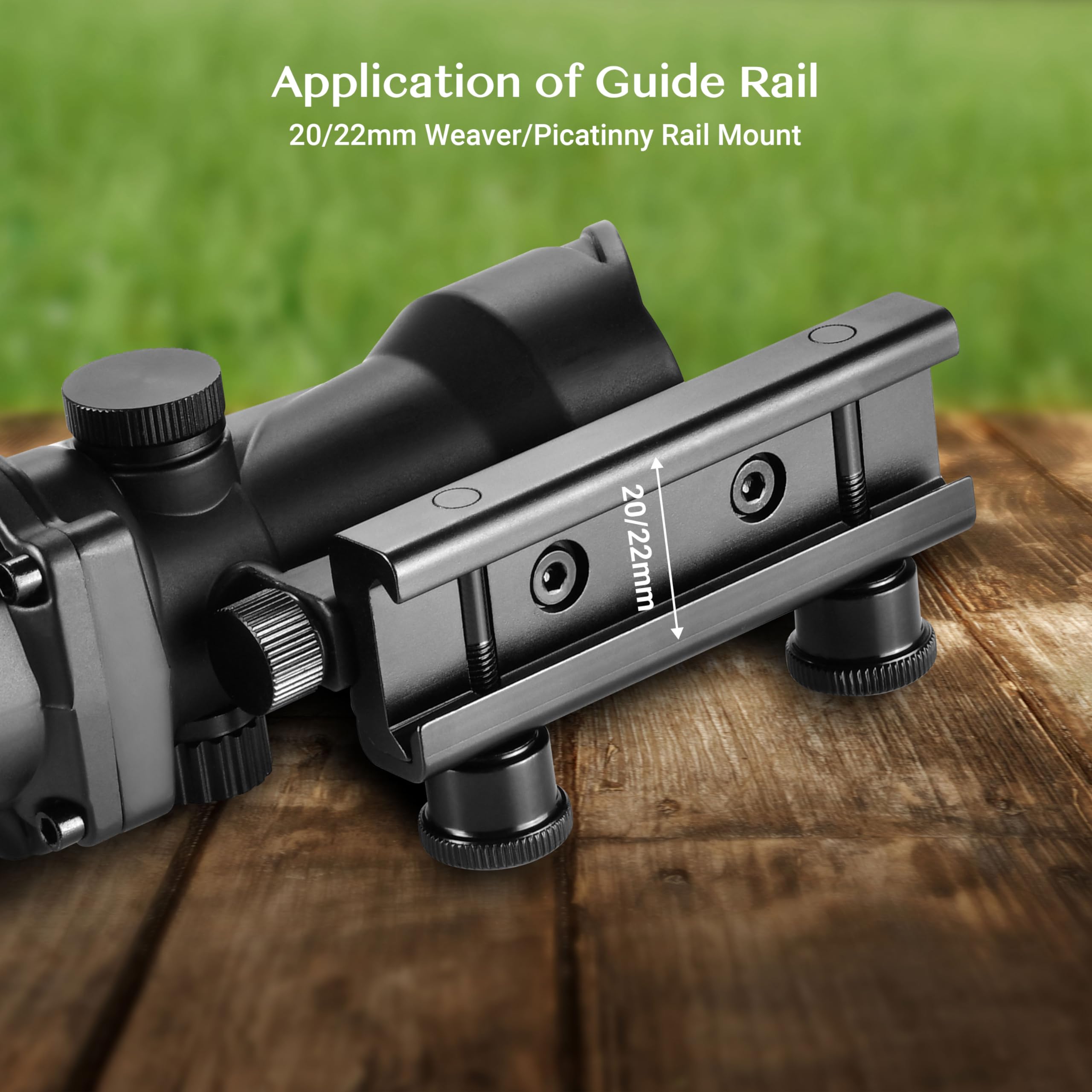 AOMEKIE Red Dot Sight Riflescope Tactical 4 Reticle Green & Red Air Rifle Scope with 20mm/22mm Picatinny Rail Mount - Image 4