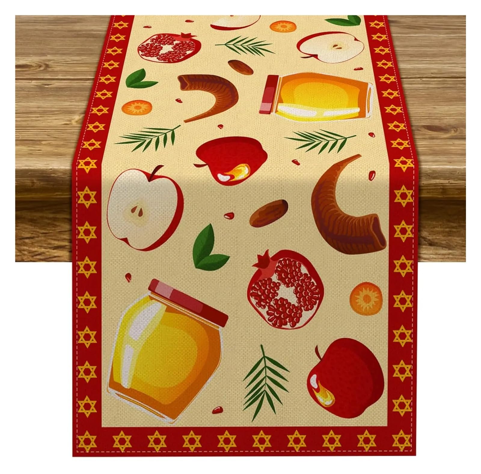 Table Runner Table Runners Linen Party Decor Runner Dresser Scarf Kitchen Dining(02,150x33cm 59x13inch)