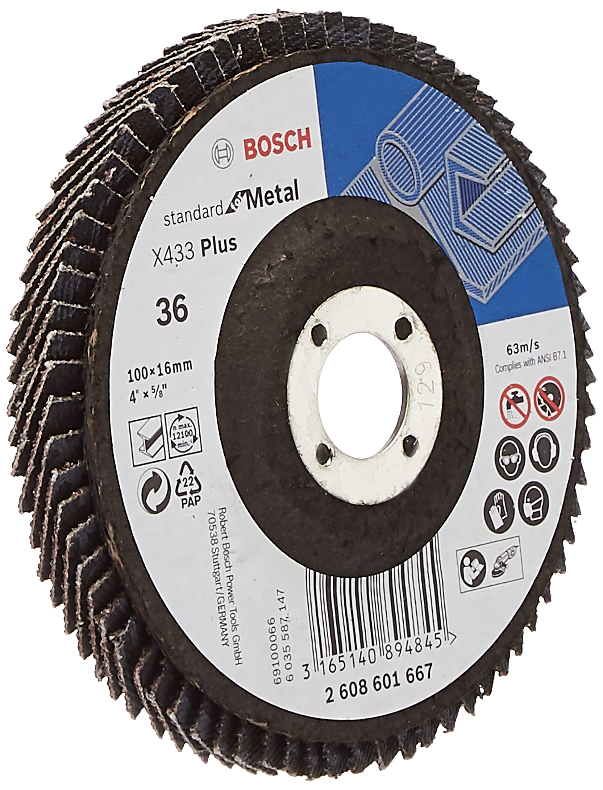Bosch X433 Flap Disc/Wheel Promo Pack - 100mm, Grit 36 (11 pieces) (B08T8XGCJ2) Amazon Price History, Amazon Price Tracker