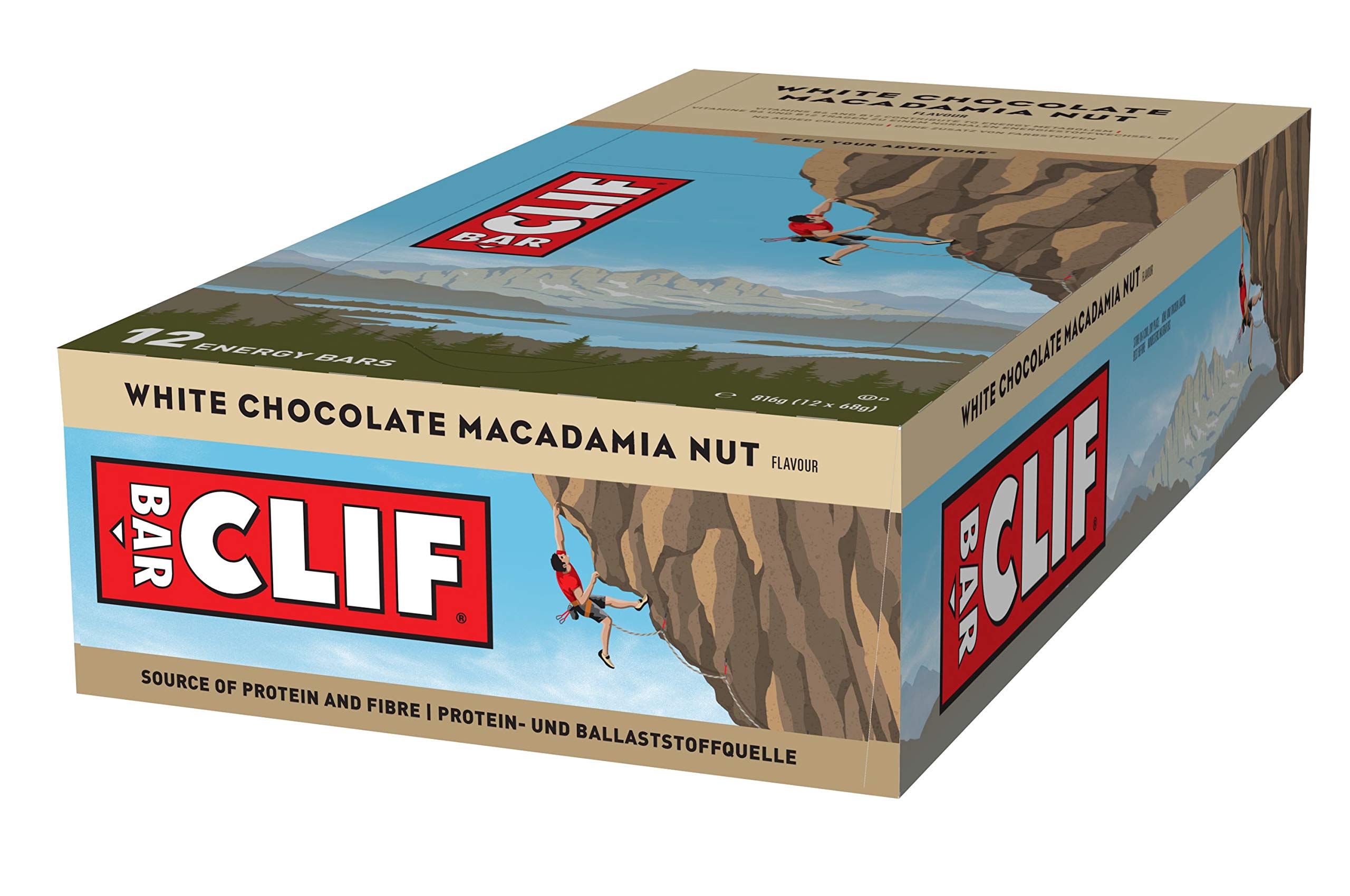 Clif Bar Barretta Energetica, Cioccolato Bianco - Pacco da 12 x 68 gr - Totale: 816 gr