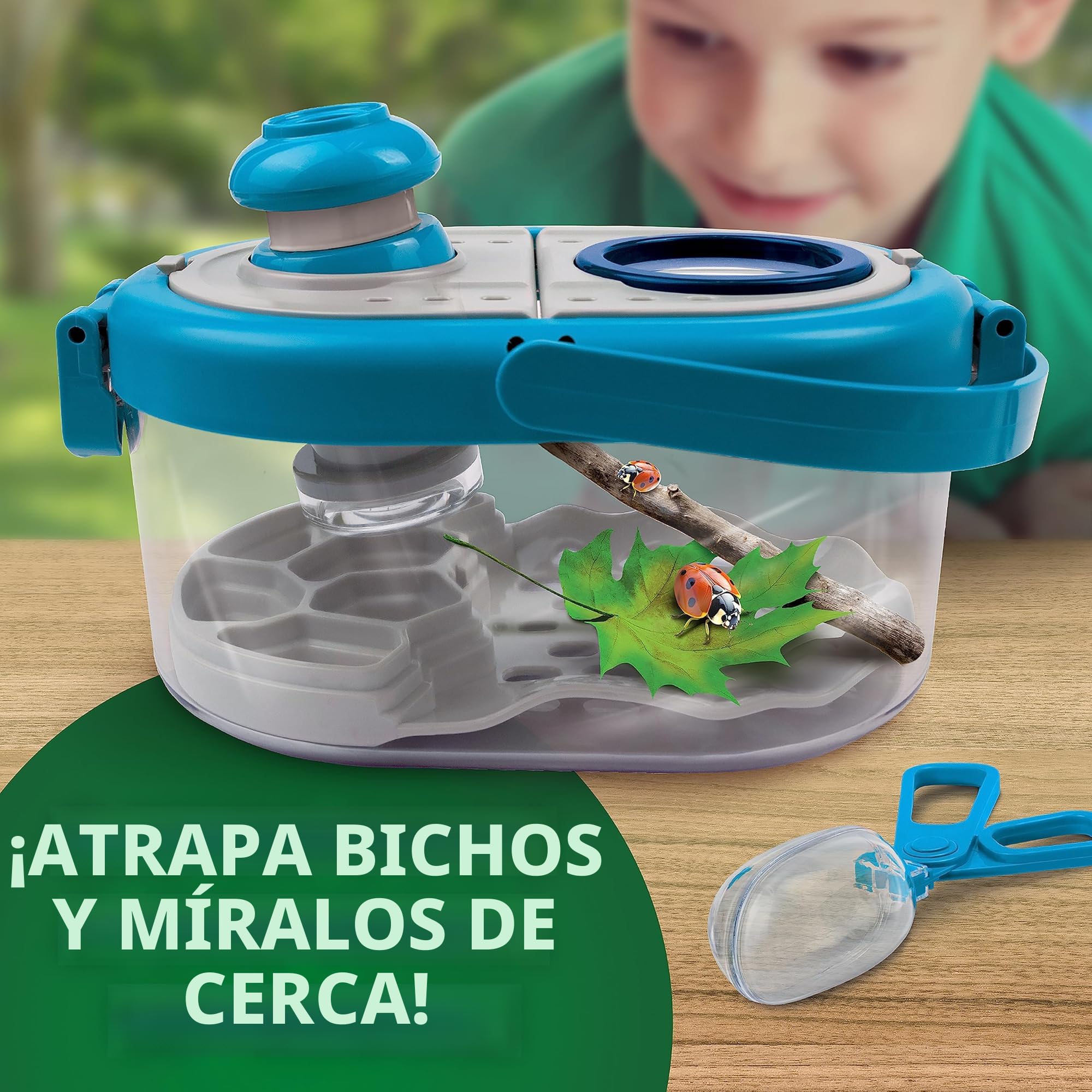 Atrapa Insectos Para Niños Con Lupa – 2 Unidades, Captura En Vivo, Educativo Para Jardín Y Hogar (Verde Y Rosa)