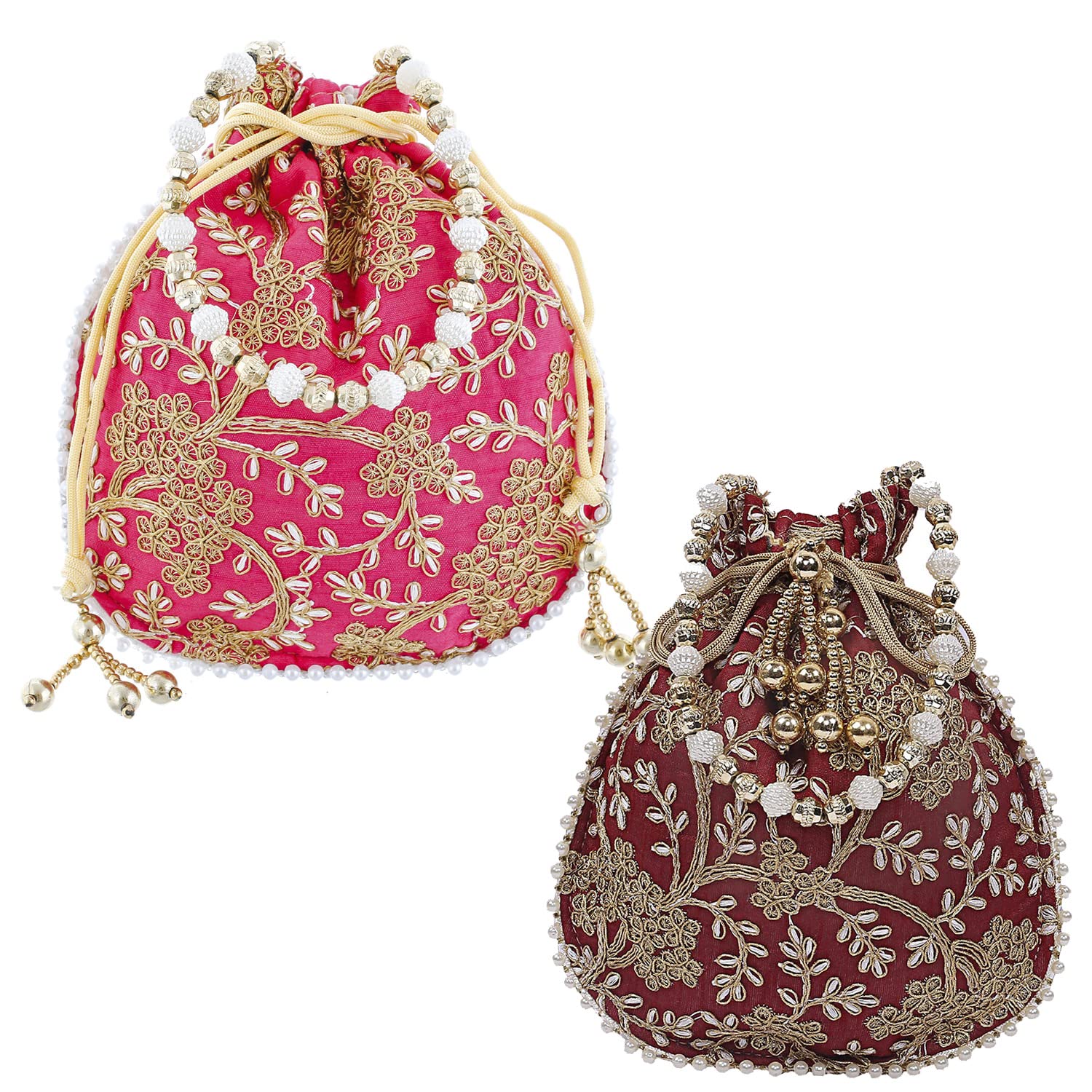 See full amazon price history chart for Kuber Industries Embroidery Drawstring Potli|Hand Purse With Gold Pearl Border & Handle For Woman,Girls Pack of 2 (Maroon & Pink) Kuber Industries Embroidery Drawstring Potli|Hand Purse With Gold Pearl Border & Handle For Woman,Girls Pack of 2 (Maroon & Pink) (B0B8S58PWQ) Amazon Price History, Amazon Price Tracker