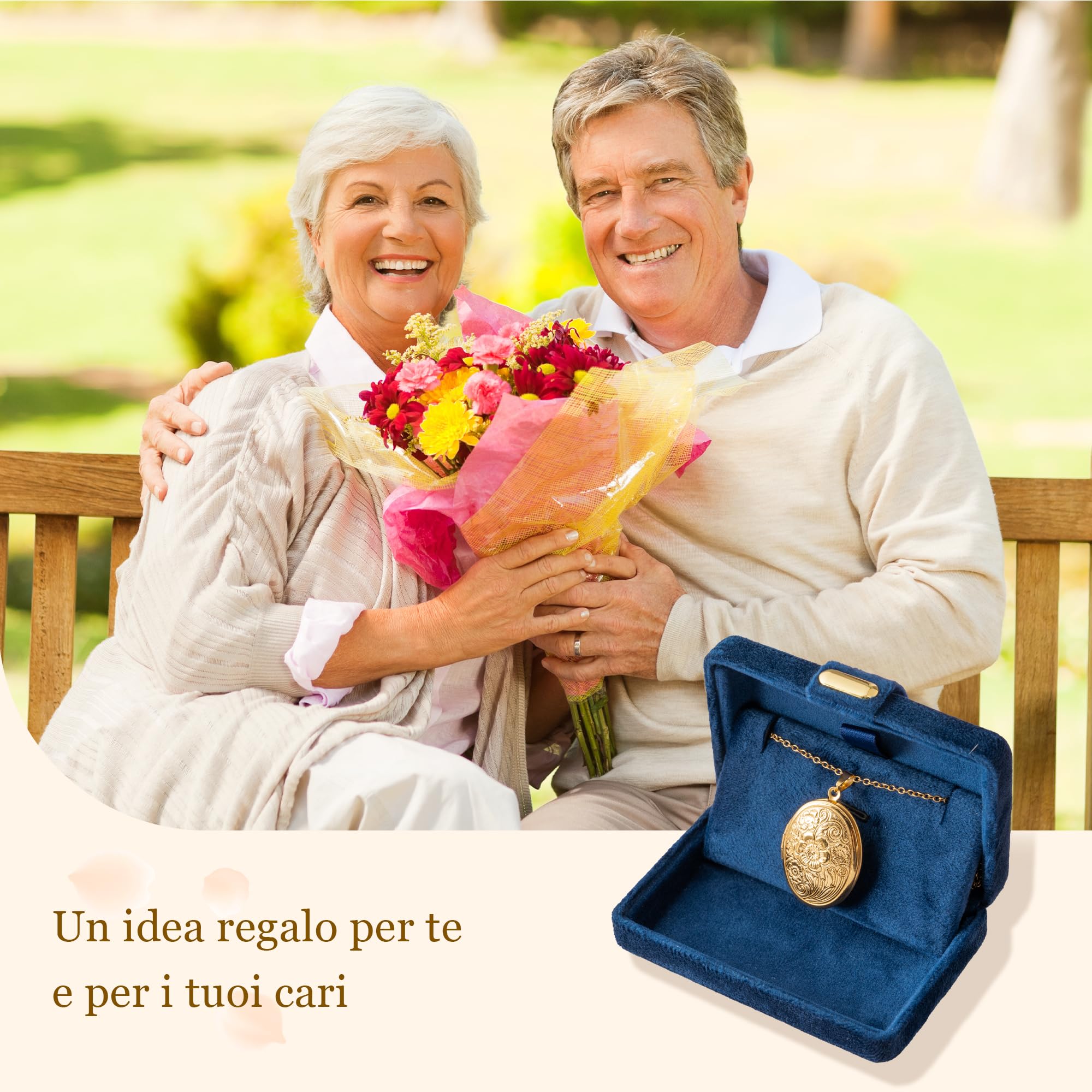 Easycosy Collana Con Foto Personalizzata, Ciondolo Donna Personalizzato | Ciondolo a Cuore Personalizzato, Collane con Foto Personalizzata per Donna, Idee Regalo 2026 per Mamma, Catena da 50 cm